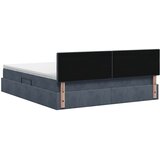  LED krevet za pohranu s madracem Tamnosiva 140 x 190 cm Baršun | shoptok.hr