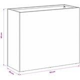  Vrtna saksija Srebrna 50 x 20 x 40 cm Nehrđajući čelik | shoptok.hr