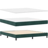 Box Spring Krevet s Madracem Tamno Zelena 180x200 cm Baršun | shoptok.hr