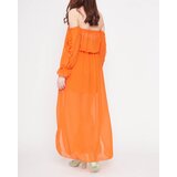 Resti Women's orange maxi Spanish dress - Clothing | Shoptok.si