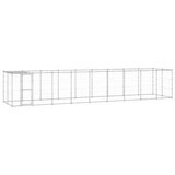  Vanjski kavez za pse od pocinčanog čelika s krovom 21 78 m² | shoptok.hr