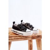 Big Star Children's Cloth Sneakers With Velcro BIG STAR KK374074 Black and white Cene