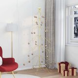vidaXL Kovinsko božično drevesce Zlata 215 cm Jeklo s prašnim premazom | Shoptok.si