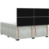  Boxspring krevet s madracem Svjetlosiva 200 x 200 cm Baršun | shoptok.hr