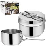  Turistična 3 delna inox lunch box posoda za hrano in kuhanje 1500ml Cene