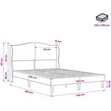  Krevetna konstrukcija Ružičasta 140 x 190 cm Baršun | shoptok.hr