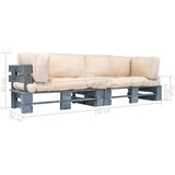  2-dijelni set vrtnih sofa od paleta od borovine s jastucima | shoptok.hr