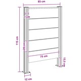 Ograda za kante za smeće Smeđa 85 x 12 x 115 cm Aluminij i WPC | shoptok.hr