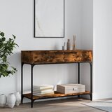 vidaXL Konzolna mizica dimljen hrast 100x34,5x75 cm inženirski les Cene