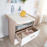 Roba Bijela/u prirodnoj boji dječja komoda u dekoru hrasta s promjenjivim stolom 88x98x75 cm Cabane – | shoptok.hr