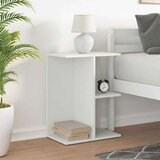 vidaXL Nočna mizica bela 46,5x29x61 cm inženirski les | Shoptok.si