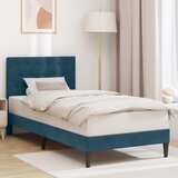  Krevetna konstrukcija s uzglavljem Plava 80 x 200 cm Baršun | shoptok.hr