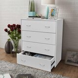  Komoda s 4 ladice 60 x 30,5 x 71 cm bijele | shoptok.hr