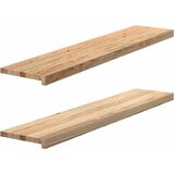  Prozorske klupice 2 kom 120x30x2 cm netretirane masivne hrast | shoptok.hr