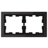 Merten ov okvir 2gang onyxsw D-Life glass MEG4020-6503, (21224735) | Shoptok.si