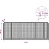  Gabion s žicom debljine 3,5 mm i mrežom 5x2,5 cm 550x100x200 cm | shoptok.hr