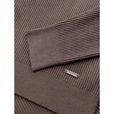 Ombre Men's ribbed sweater with buttons at the neckline - ash | shoptok.hr