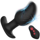 SuperLove E-Stim Curved Vibrating Butt Plug with Remote Black Cijene