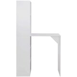 Barska barski stol s ormarićem bijeli 115 x 59 x 200 cm | shoptok.hr