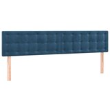  LED posteljno vzglavje temno modro 160x5x78/88 cm žamet | Shoptok.si