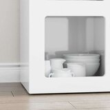  Strani šal Visok sijaj bela 59 x 35 x 80.5 cm Konstruiran les, (5000107589) | Shoptok.si