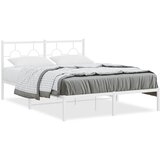 vidaXL Metalni okvir za krevet s uzglavljem bijeli 140 x 190 cm | shoptok.hr
