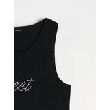 Sinsay Pamučni top s natpisom | shoptok.hr