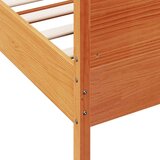  Okvir kreveta s uzglavljem voštano smeđi 140x190 cm od borovine | shoptok.hr