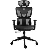 BIT FORCE COZY LM-2D uredska stolica, PU koža, 2D naslon za ruke, nosivost 140kg, crna | shoptok.hr