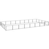 vidaXL Pasji boks črn 32 m² jeklo | Shoptok.si