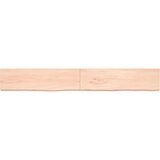  Stenska polica 220x30x(2-6) cm neobdelana trdna hrastovina | Shoptok.si