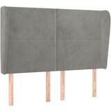  Vzglavje z ušesi svetlo sivo 147x23x118/128 cm žamet, (20792991) | Shoptok.si