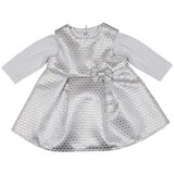 Modna kućica Dizzy Svečana haljina za bebe u kompletu s pamučnim bodijem Srebrna 570835SR | shoptok.hr
