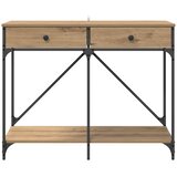  Konzolna stolica s ladicama Umjetnički hrast 100 x 39 x 78,5 cm | shoptok.hr