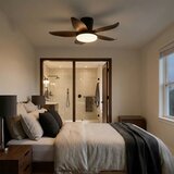 Brilagi LED prigušiva stropni ventilator LED/32W/230V 95 cm crna/braon + daljinski upravljač | Eponuda.com
