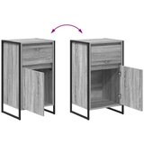 vidaXL Strani šal Siva Sonoma 81 x 36 x 150.5 cm Konstruiran les | Shoptok.si
