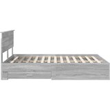  Krevetna konstrukcija s ladicama Siva Sonoma 135 x 190 cm | Eponuda.com