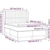  Box spring posteljni z vzmetnico svetlo siv 140x190 cm blago, (20898897) | Shoptok.si