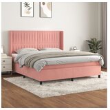 vidaXL Box spring postelja z vzmetnico roza 180x200 cm zamet Cene