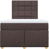  Krevet box spring s madracem tamnosmeđi 120 x 190 cm od tkanine | shoptok.hr
