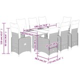 vidaXL Vrtna bistro garnitura 9-delna z blazinami rjav poli ratan, (21324104) | Shoptok.si