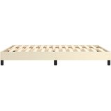  Okvir za krevet s oprugom krem 140x200 cm od umjetne kože | shoptok.hr