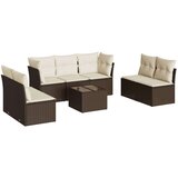 vidaXL 8-dijelni set vrtnih sofa s jastucima smeđi od poliratana | shoptok.hr