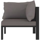 Maison Chic Sekcijski kotni kavč - Sofa - Kanape z levim naslonjalom poli ratan antraciten, (21727128) Cene