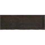  Zidna polica tamnosmeđa 120x40x(2-6) cm od obrađene hrastovine | Eponuda.com