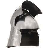  Replika srednjovjekovne viteške kacige za LARP srebrna čelična | shoptok.hr