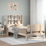 vidaXL Krevet s regalom za knjige bez madraca 100x200 cm borovina | shoptok.hr