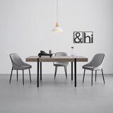 Bessagi Home moderna jedilna miza elin, hrast, železo | Shoptok.si