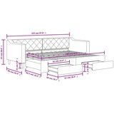 vidaXL dnevni krevet na razvlačenje smeđesivi 80 x 200 cm od tkanine | shoptok.hr