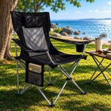 Multi Garden sklopiva kamperska turistička stolica s naslonom za glavu i držačem za piće, navlakom | shoptok.hr